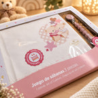 Juego de sabanas cuna algodón - Flora