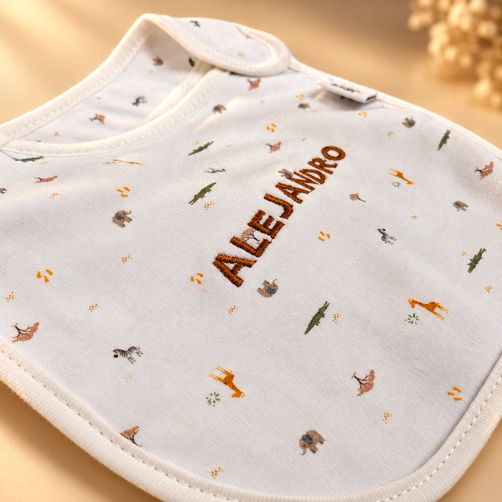 Set de 2 Baberos de bambu - Safari