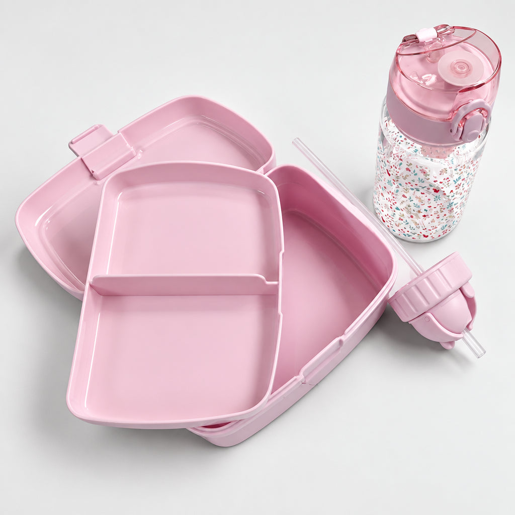 Set alimentacion Tupper+Botella - Floral