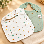 Set de 2 Baberos de bambu personalizados - Granja
