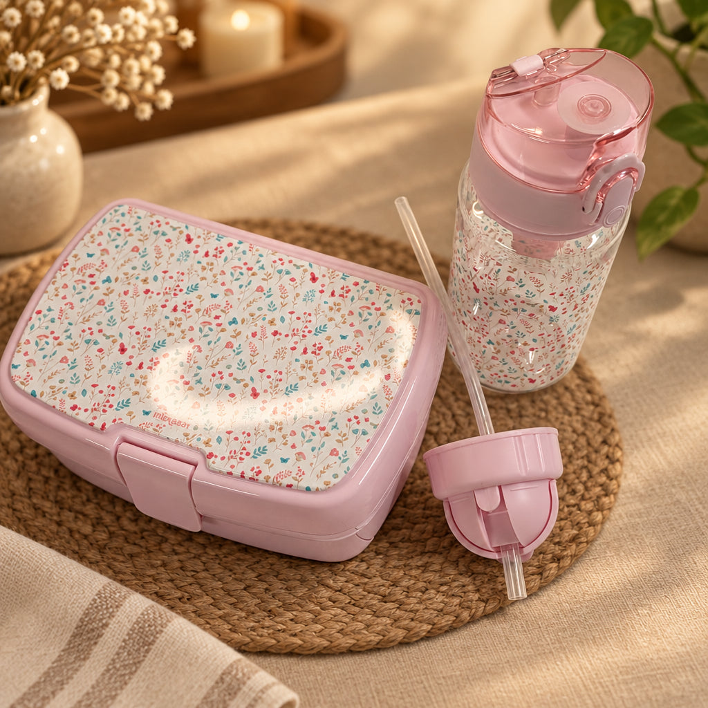 Set alimentacion Tupper+Botella - Floral