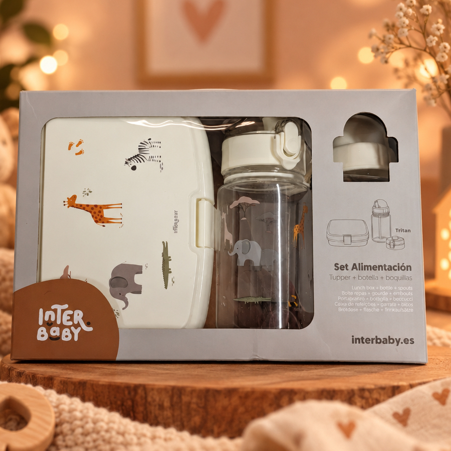 Set alimentacion Tupper+Botella - Floral