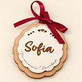 Adorno navideño personalizado modelo corazon