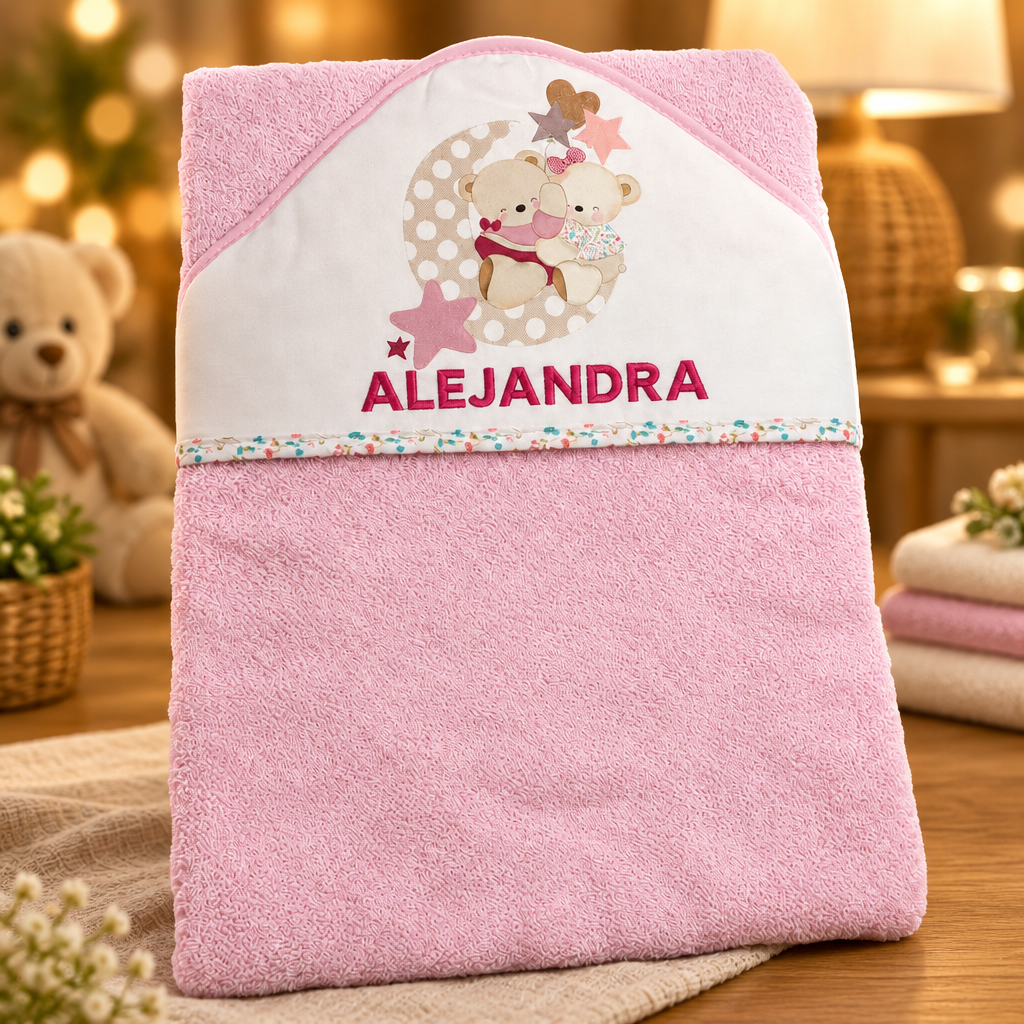 Set Baño. Toalla y neceser de aseo. Floral