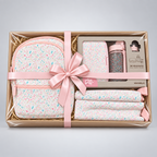 Pack vuelta al cole. Mochila, tupper, botella y 2 pechitos personalizado. Floral
