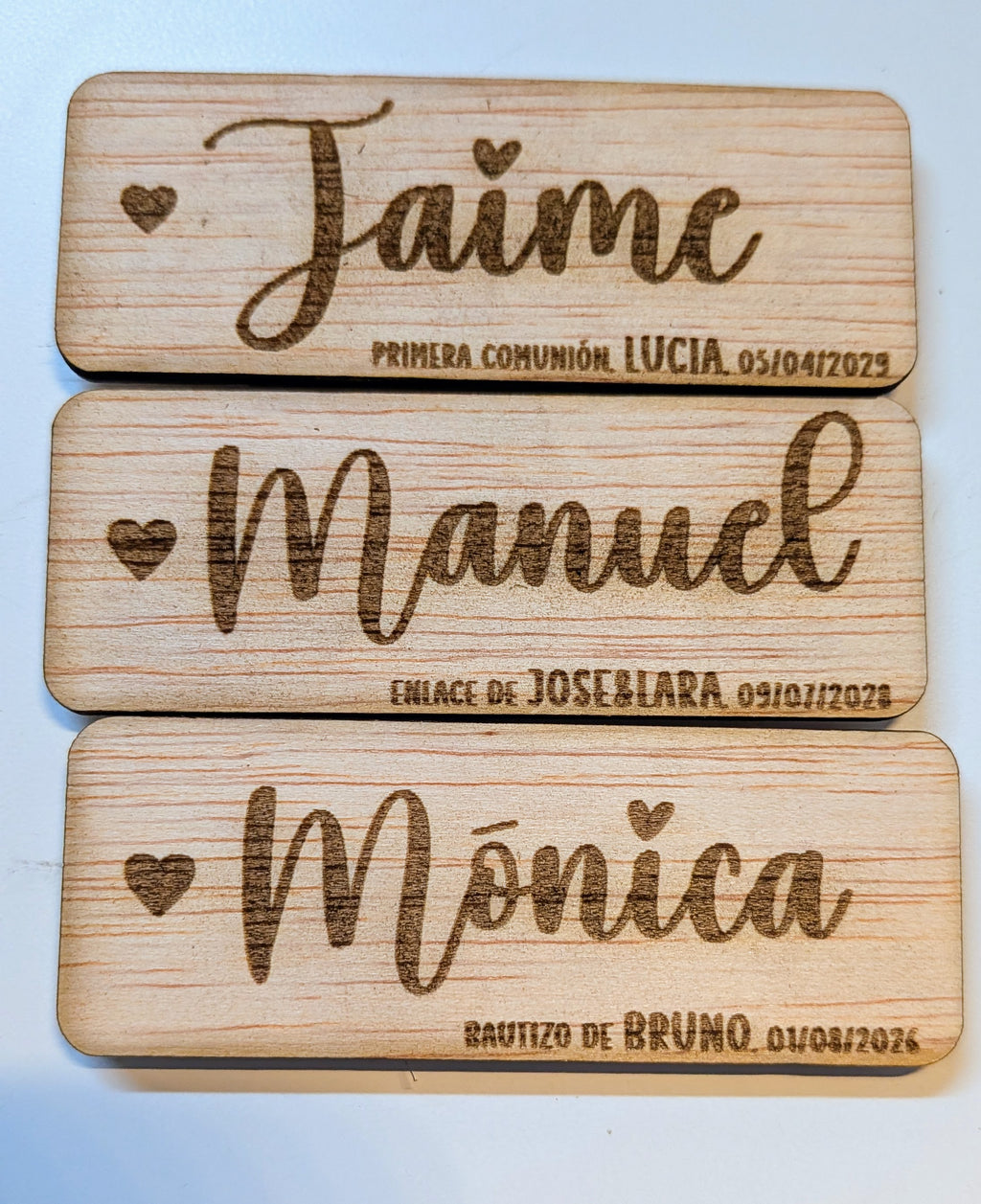 Marcasitios personalizado con imán corazon