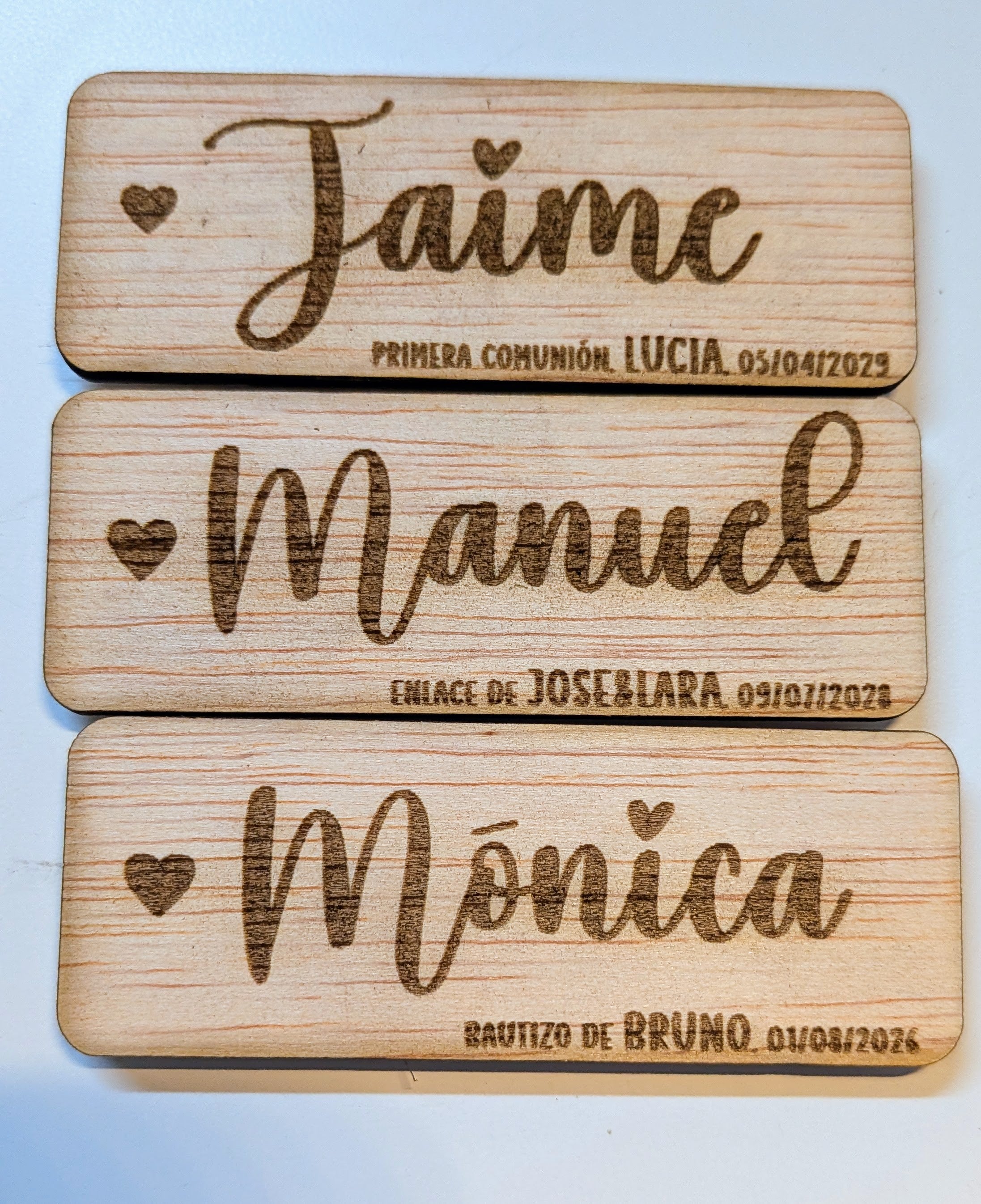 Marcasitios personalizado con imán corazon
