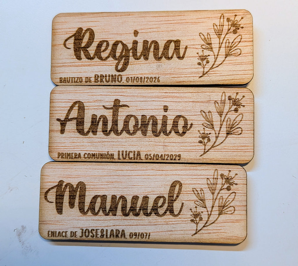 Marcasitios personalizado con imán floral