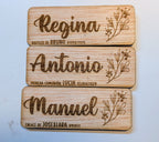 Marcasitios personalizado con imán floral