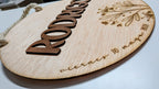 Placa de Nacimiento Personalizada para Bebé de Madera. Modelo primavera
