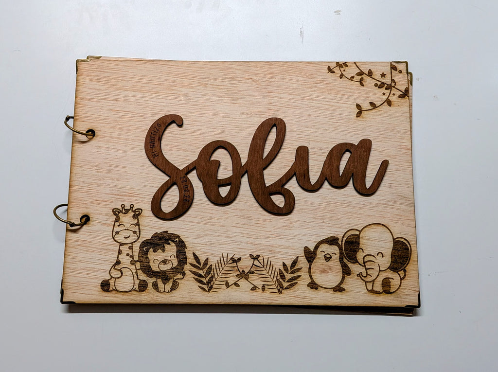 Álbum kraft personalizado para fotos y recuerdos, con 25 páginas de cartulina de 180 g y detalles en cobre viejo. Un regalo único y especial (Copia)