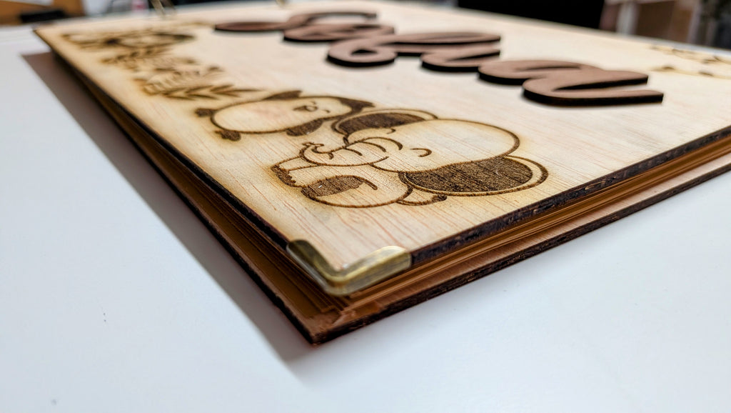 Álbum kraft personalizado para fotos y recuerdos, con 25 páginas de cartulina de 180 g y detalles en cobre viejo. Un regalo único y especial (Copia)