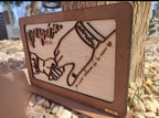 Marco de madera personalizado para papá | Regalo Día del Padre con nombre