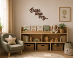 Cartel decorativo de madera con las frases “Érase una vez…”