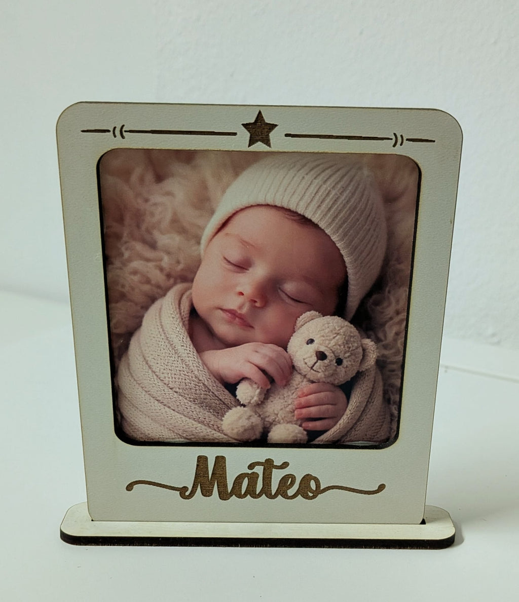 Marco peana estrella personalizado con foto – Detalles para invitados de boda, bautizo o comunión (Copia)