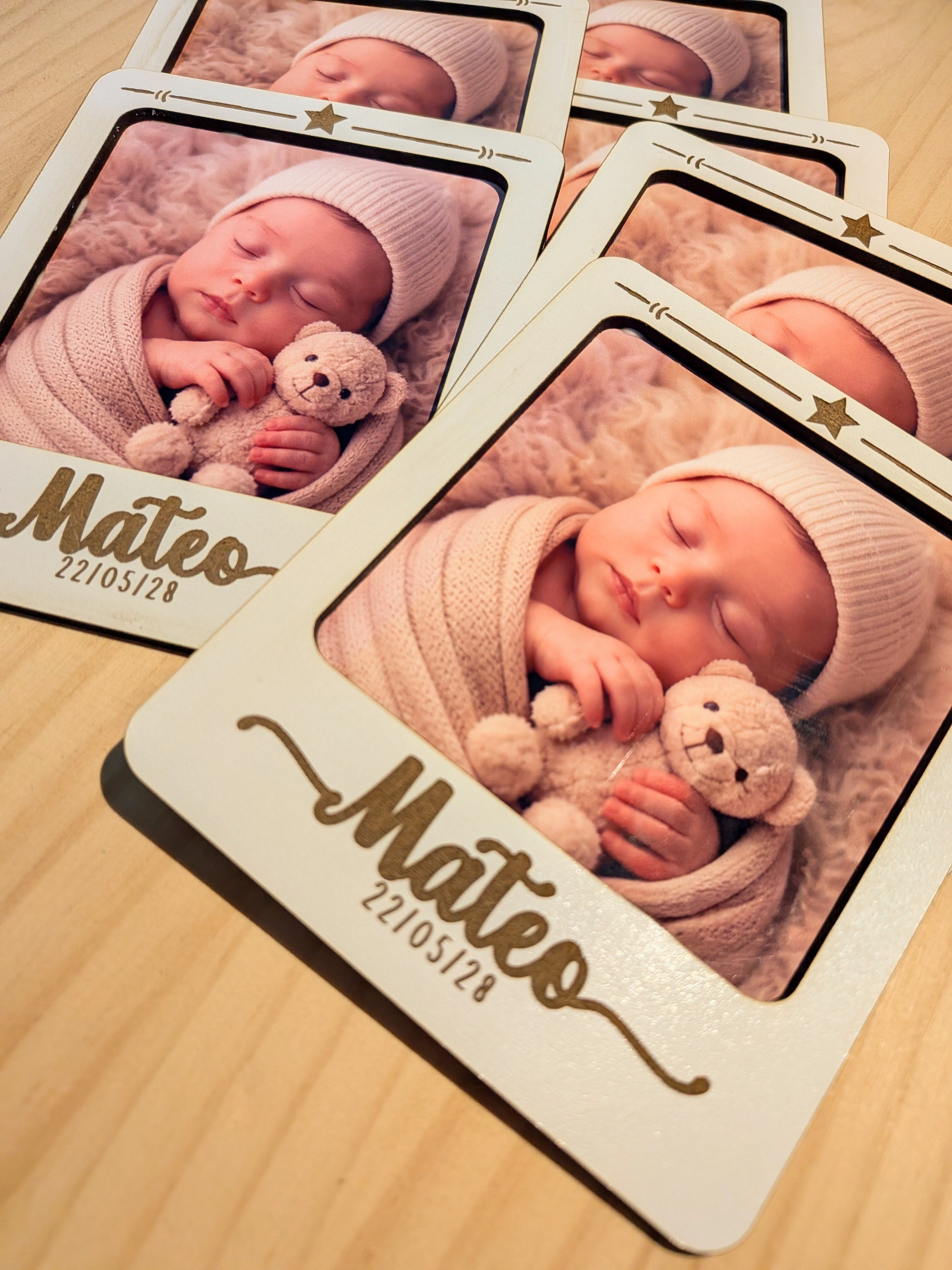 Marco imán estrella personalizado con foto – Detalles para invitados de boda, bautizo o comunión