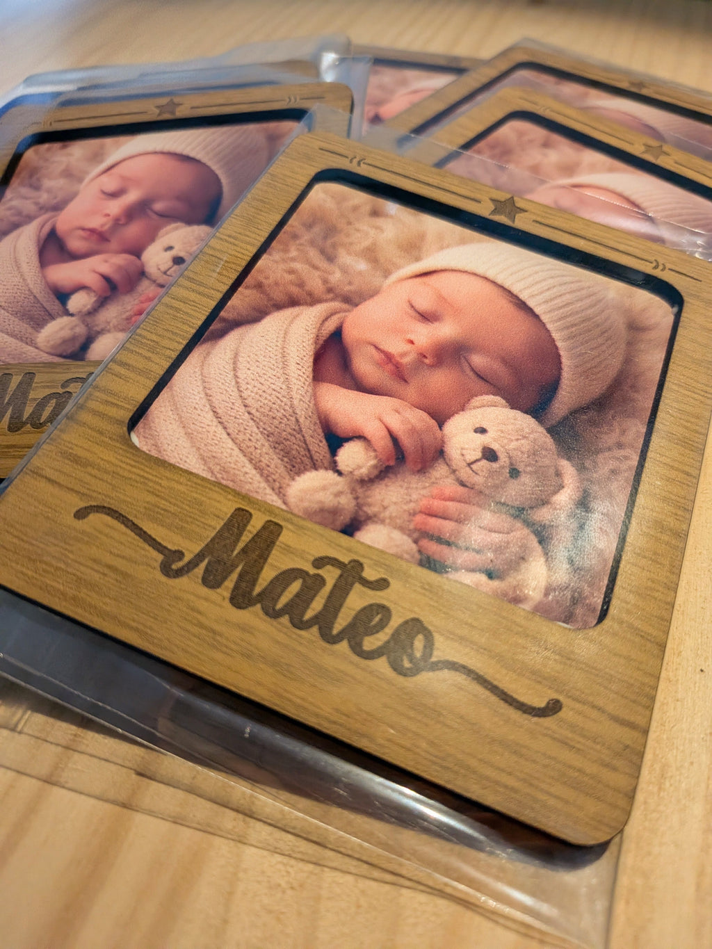 Marco imán estrella personalizado con foto – Detalles para invitados de boda, bautizo o comunión