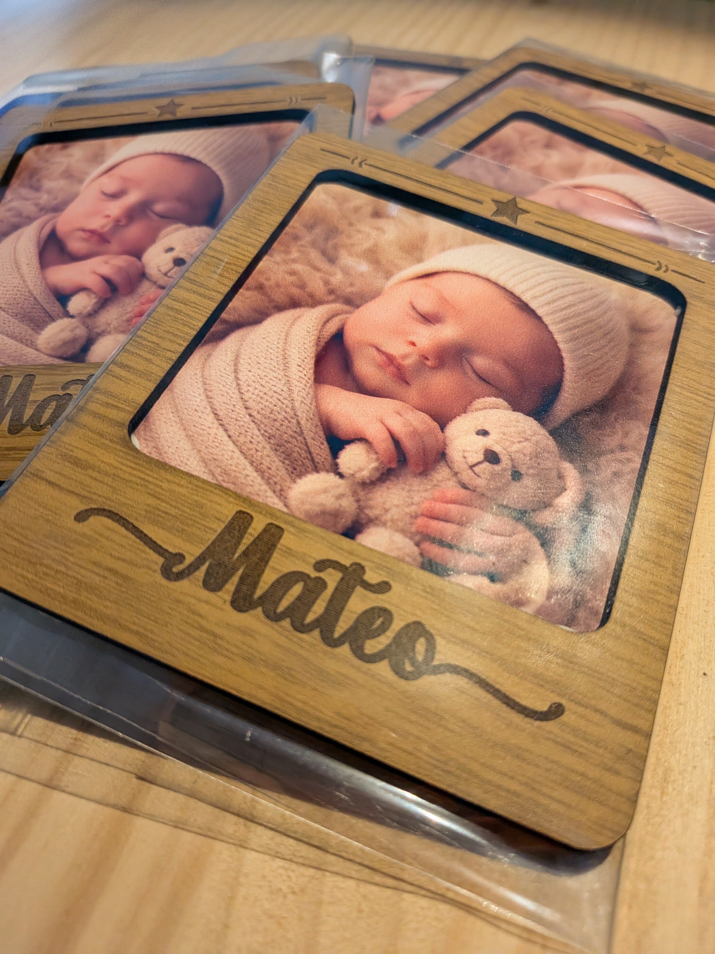 Marco imán estrella personalizado con foto – Detalles para invitados de boda, bautizo o comunión